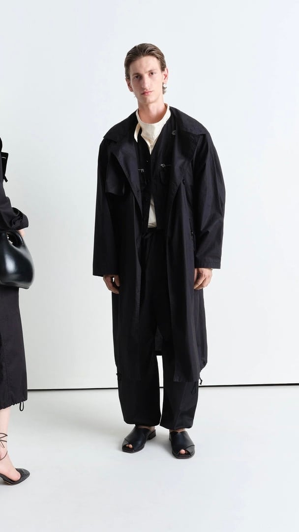 LIGHT HOODED TRENCH Lサイズ LEMAIRE -Light Hooded Trench(WR LIGHT VENTILE® COTTON)- :BLACK