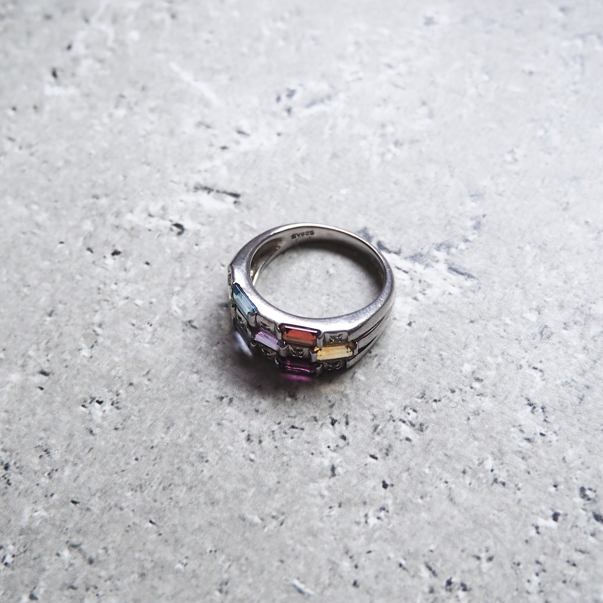 " Silver 925 " Colorful stone Custom Silver Ring
