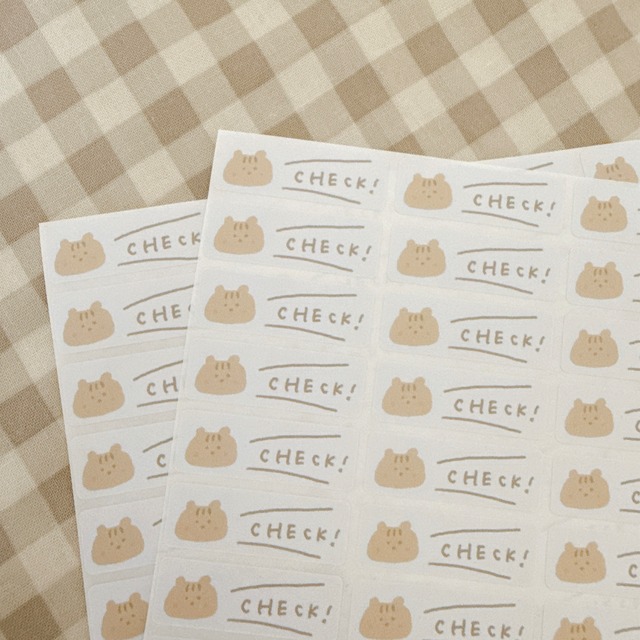くるみさんのラベルシール『CHECK』