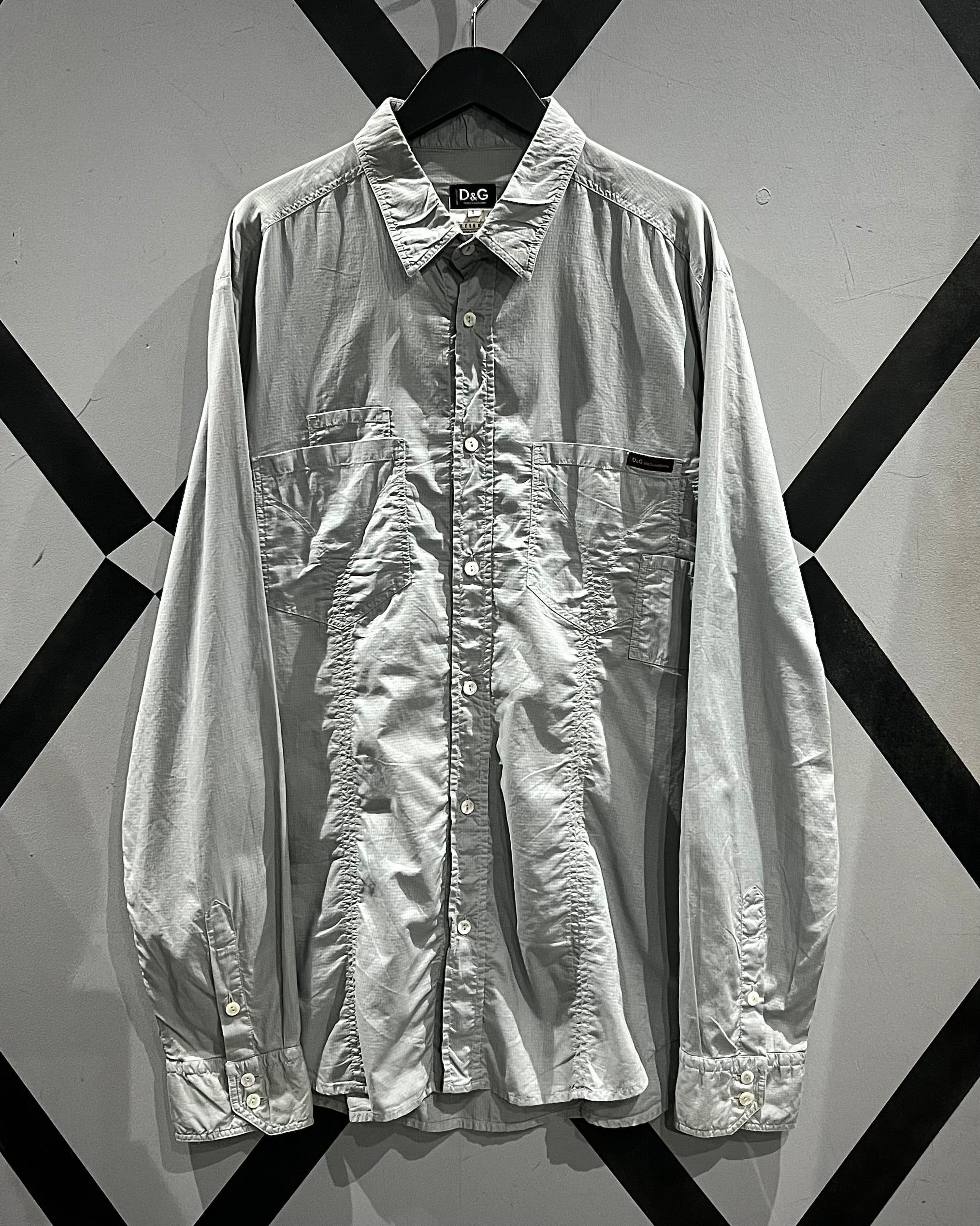 X VINTAGE】“D&G Dolce & Gabbana” Stitch Design Vintage L/S Cotton