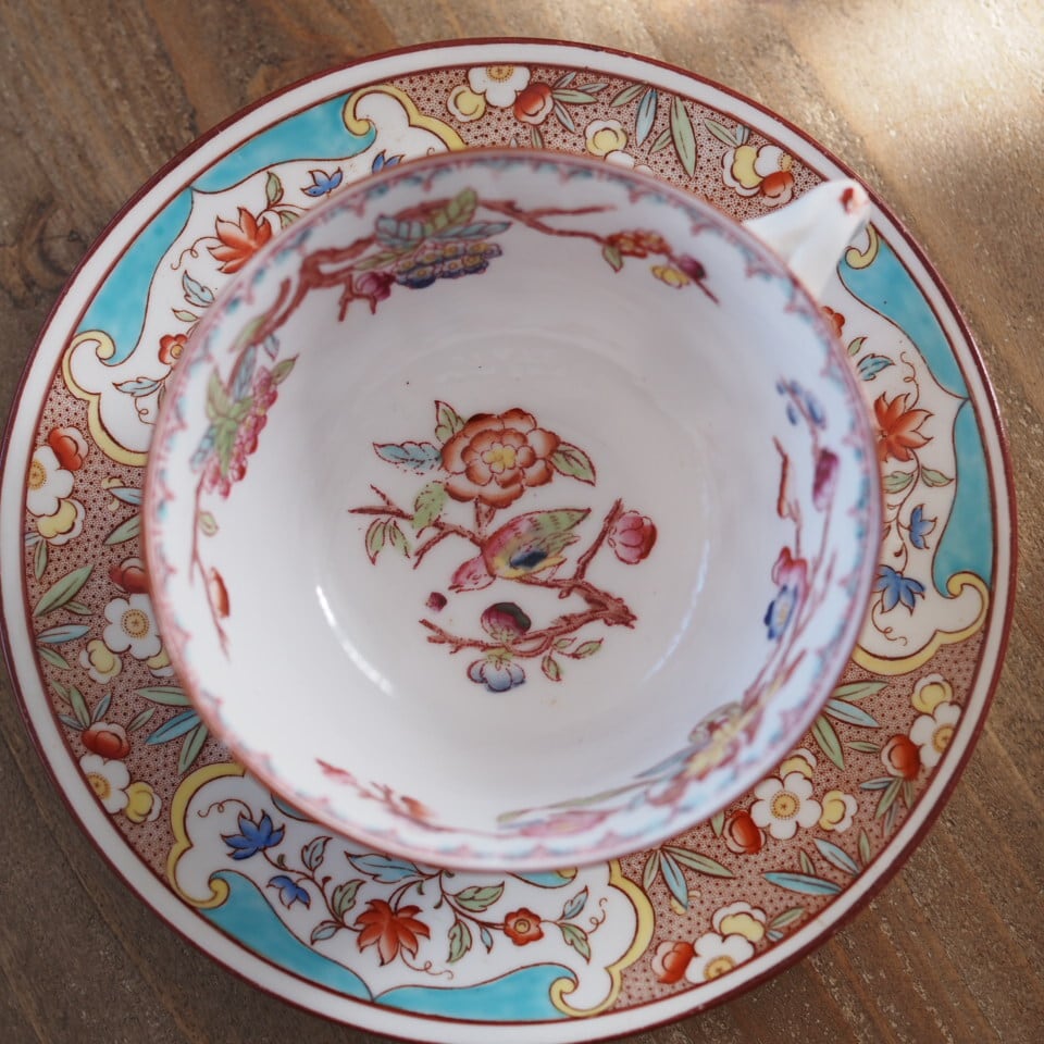 訳ありフランスアンティーク サルグミンヌ ミントン252＆767 カップ