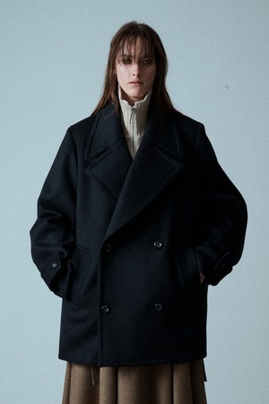 Big Lapel Mid Coat / Super120's ｼｬﾙﾑﾋﾞｰﾊﾞｰ / U734-C02-112