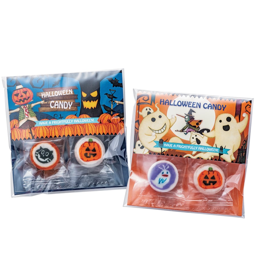 ハロウィン キャンディーのプチギフト どちらか1袋 かぼちゃ 黒猫 オバケ 幸せデリバリー（ギフト・結婚式アイテム・手芸用品の通販）