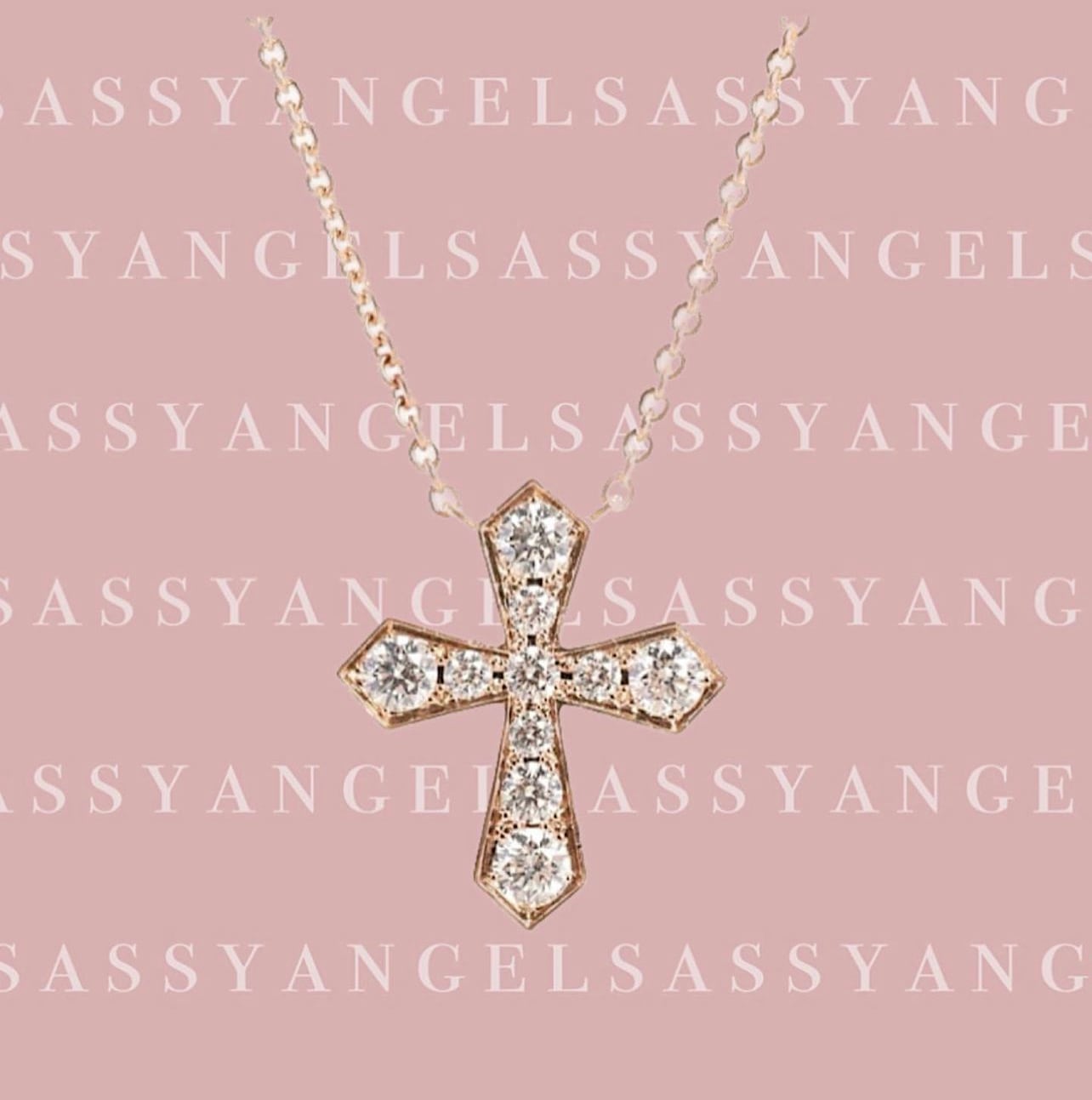 zirconia cross necklace [004] | SASSY ANGEL