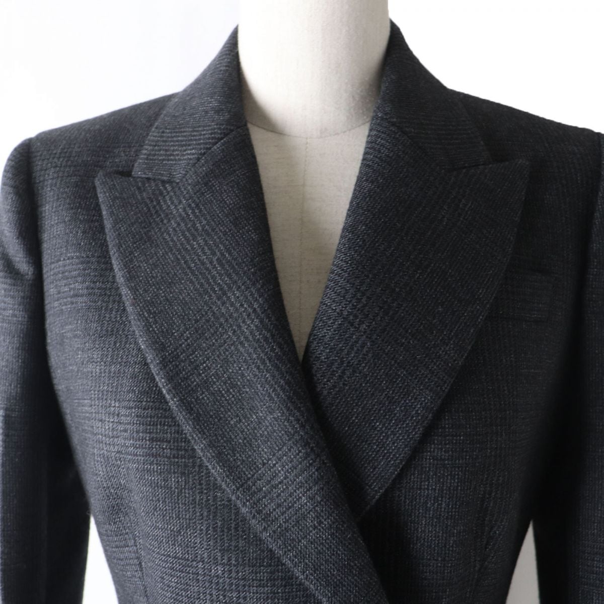 PRADA - 極美品☆正規品 PRADA プラダ 19年 グレンチェック柄 ダブルブレスト ヴァージンウール ジャケット グレー系 38 イタリア製 美シルエット◎ 極美品☆正規品 PRADA プラダ 19年 グレンチェック柄 ダブル