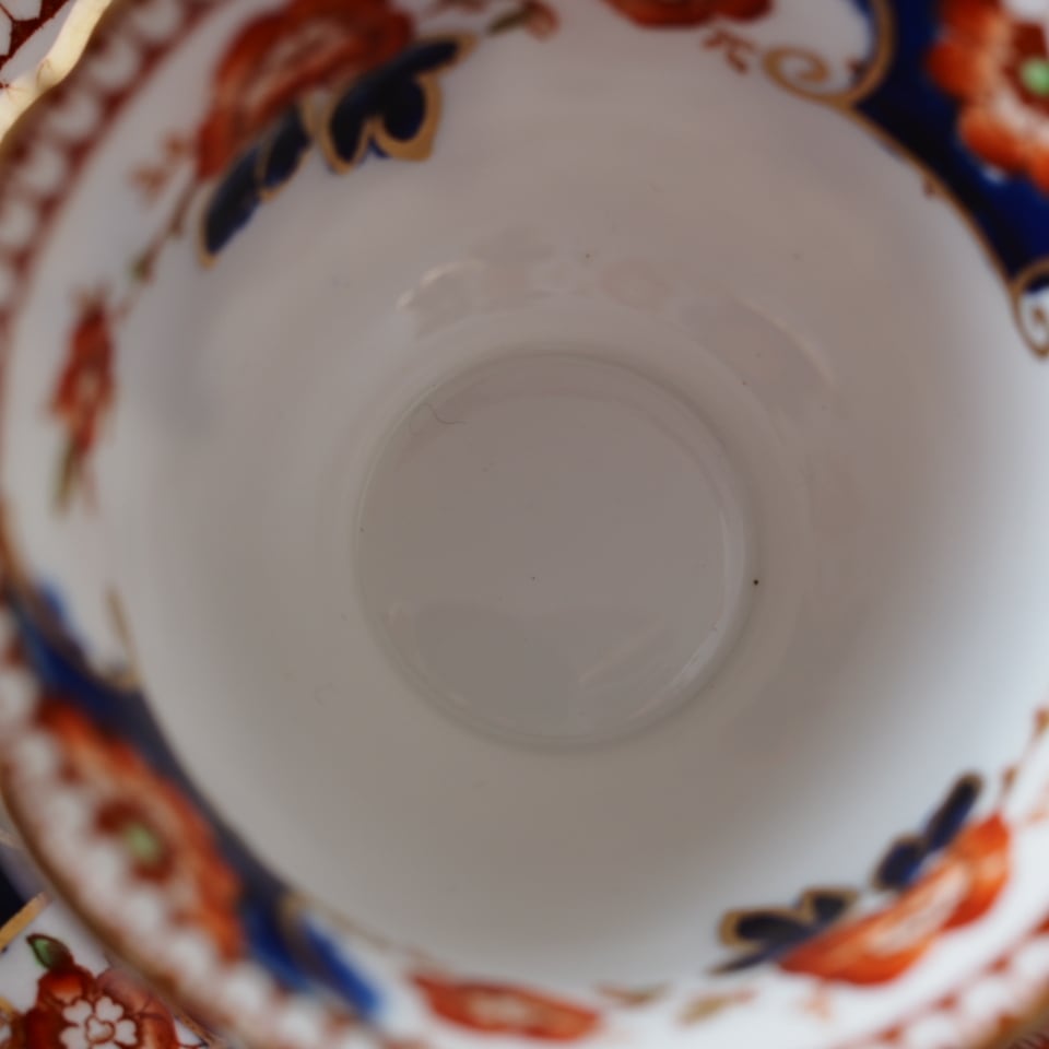 タロット13 死神 】英国TUSCAN 戦間期イマリ柄が印象的なトリオ カップ