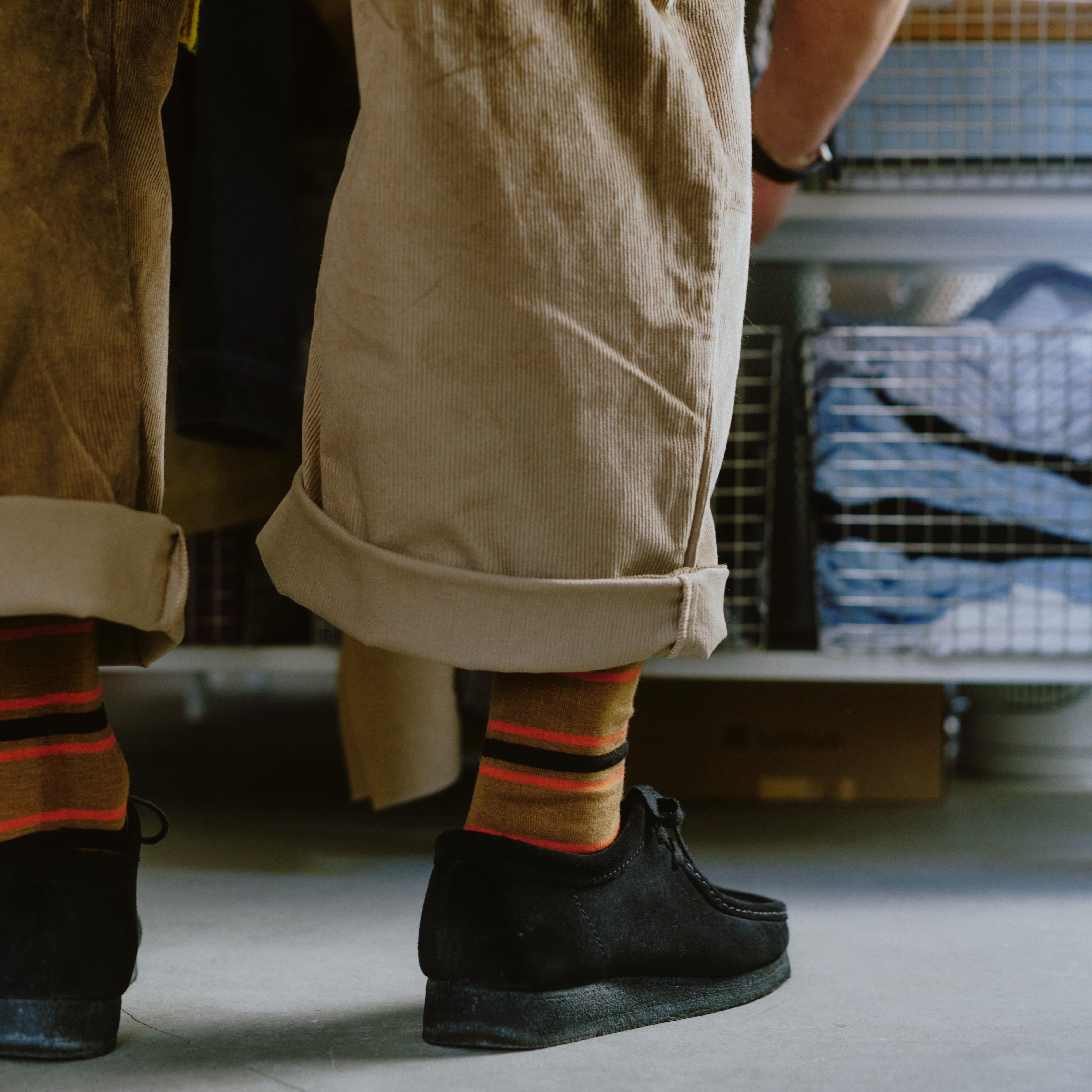 Border line wool Short men