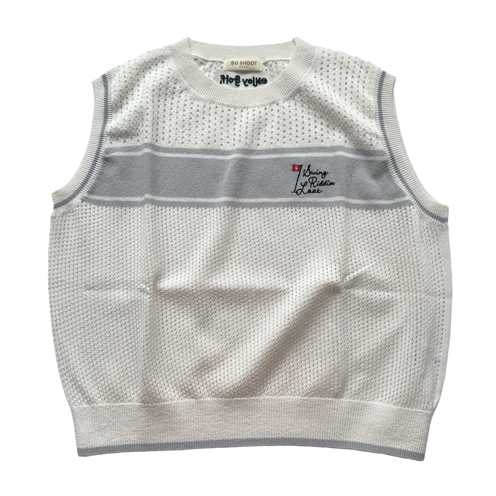 【WOMEN'S】 MESH KNIT VEST -OFF WHITE-