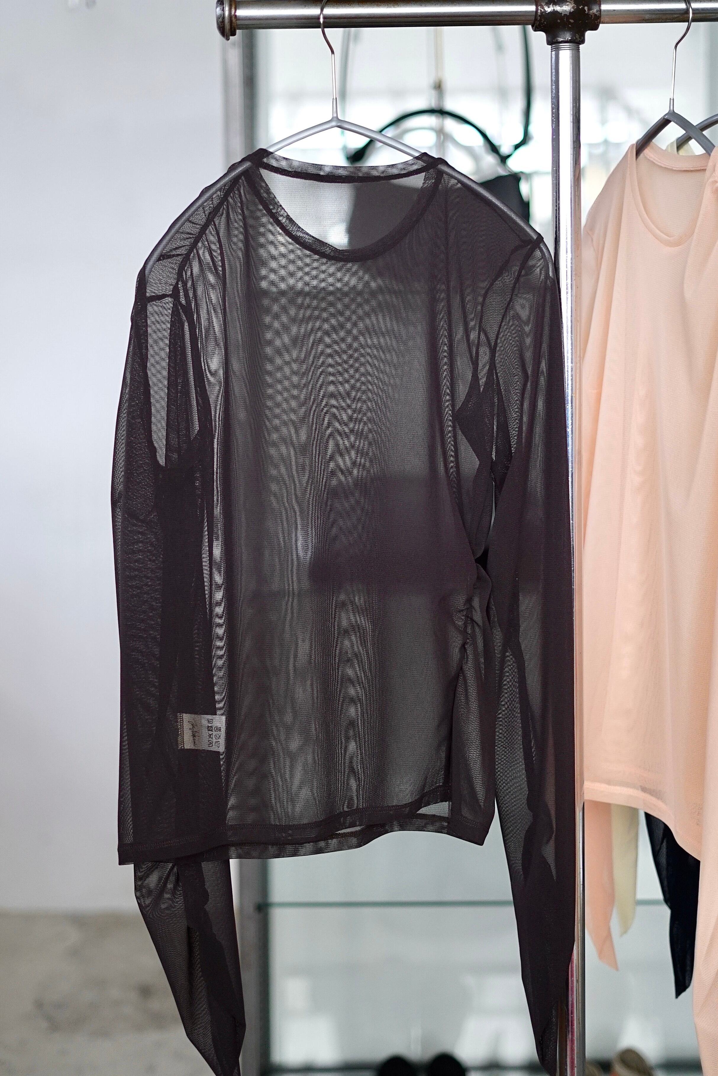 JUN MIKAMI / POWER NET LONG SLEEVE (LEMON CURD, SHELL PINK