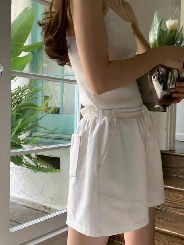 (OUNCE) ribbon  banding shorts / 2color
