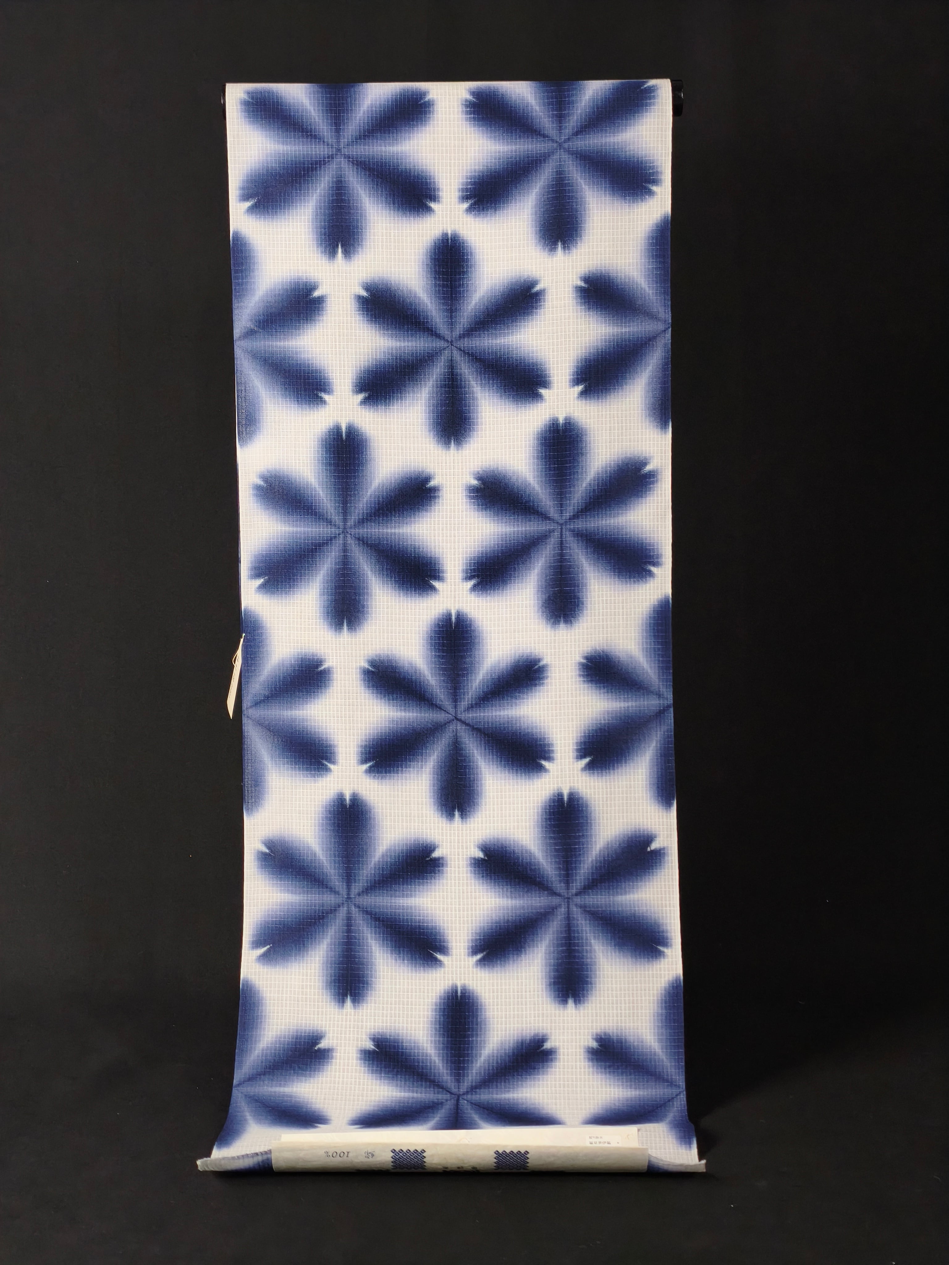 浴衣地　雪華しぼり　新品未仕立て品 浴衣｜雪華絞り｜有松絞り | やまぶん呉服店