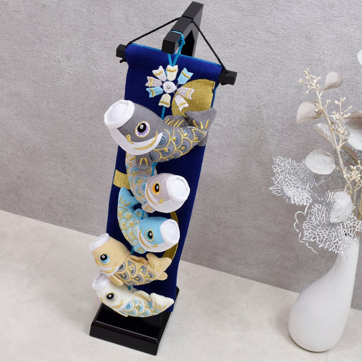 鯉のつるし飾り【陽光と月】コンパクト｜おしゃれ｜モダン