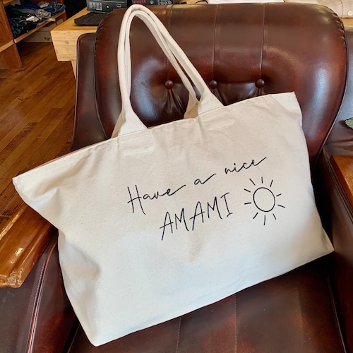 Have a nice Amami ‐SUN‐ キャンバス ジップトートバック(Natural)/ TORTUGAオリジナル