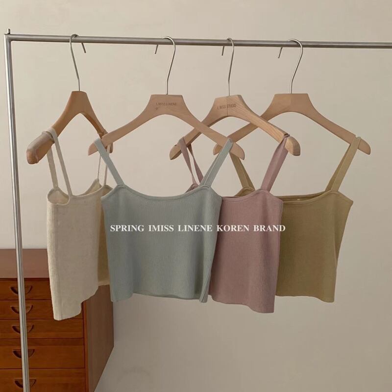 ブラウス ソリッド カラーショートスリムニットスプリングレディース 春物 ソリッドカラー ビッグFスモールZ韓国32412209771