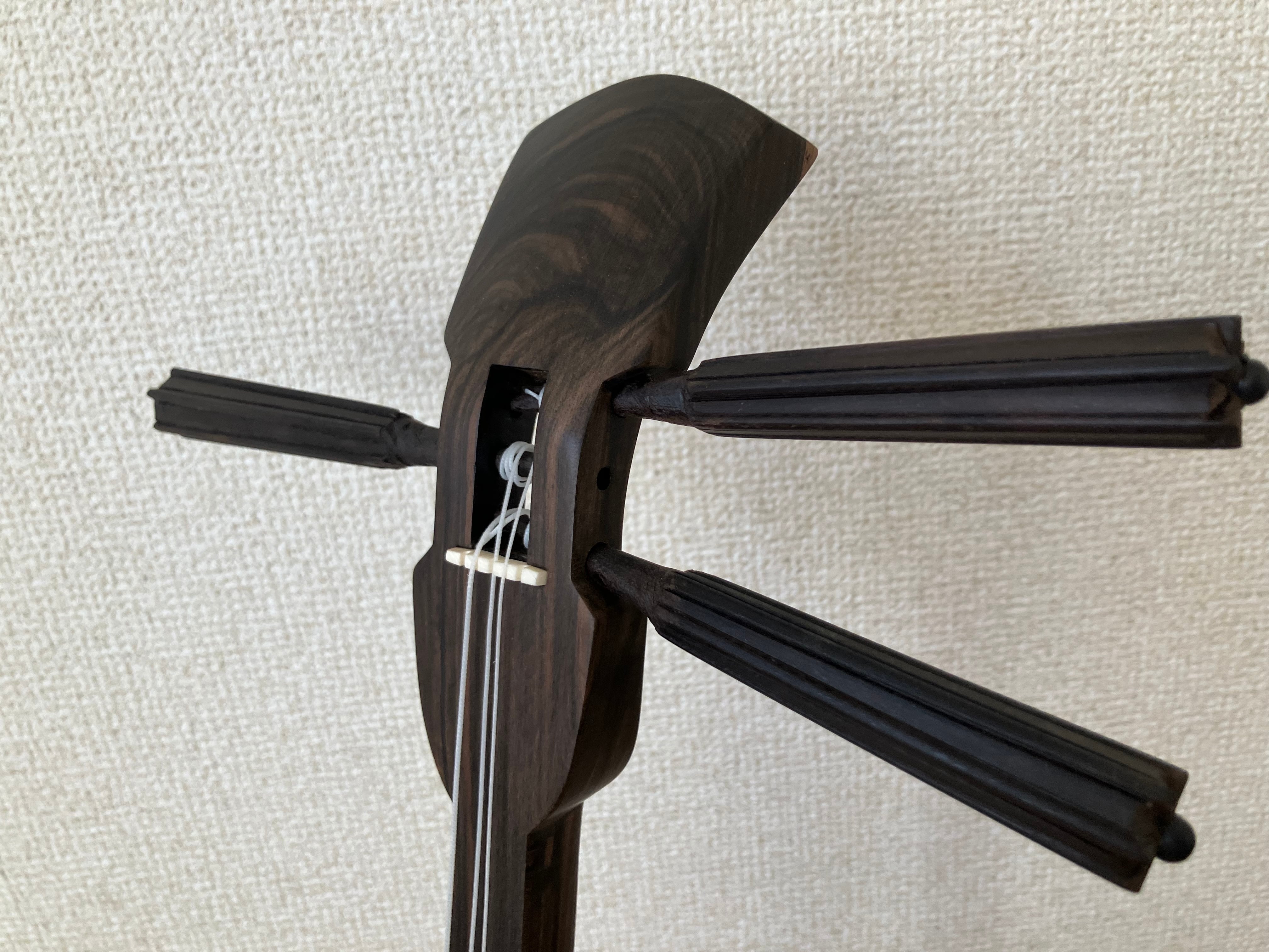 名工国吉真陽氏 小マカビ型 黒檀 オイルフィニッシュ磨き仕上げ