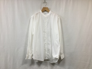 CIOTA “ スビンコットンタイプライターバンドカラーシャツ” WHITE