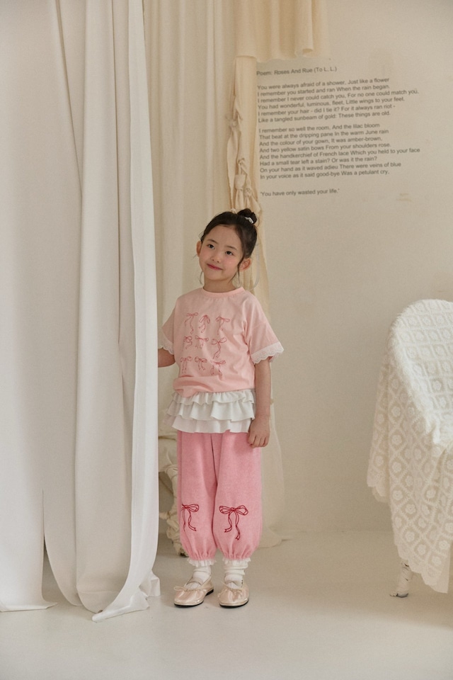 【1/26〆予約】<berryberry> Ribbon short sleeve T