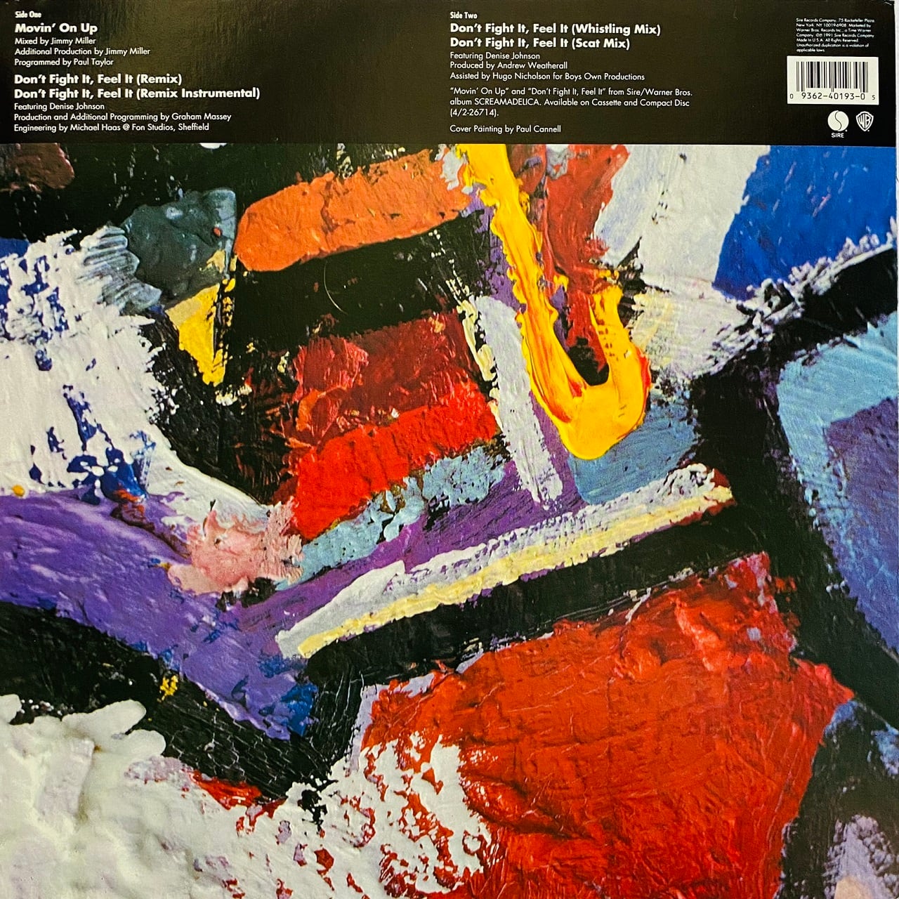 プロモ12インチ PRIMAL SCREAM MOVIN’ ON UP Primal Scream – Movin' On Up – Vinyl (7