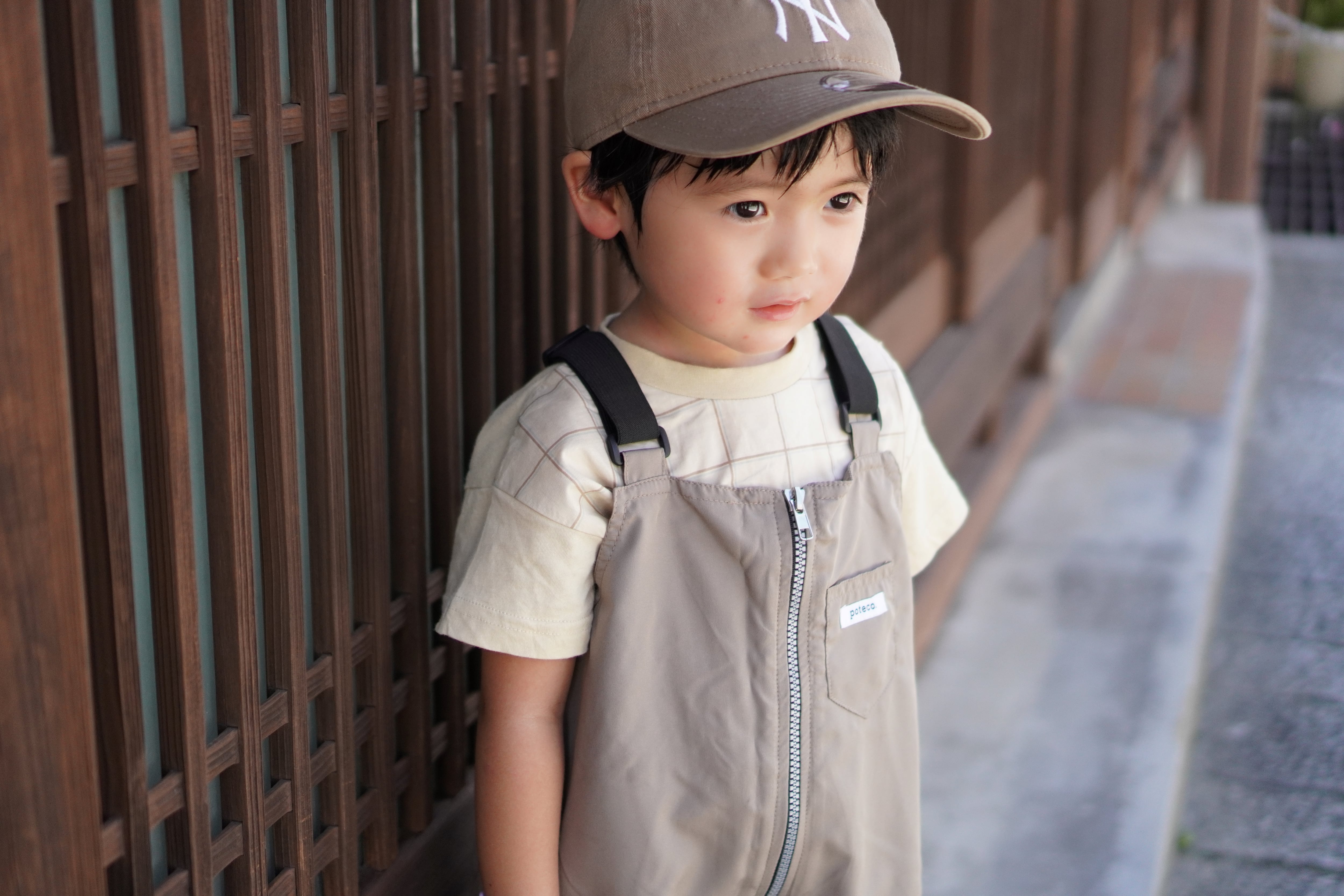 PLAYWEAR Overall ＆Purse (Color: Beige) | poteco.