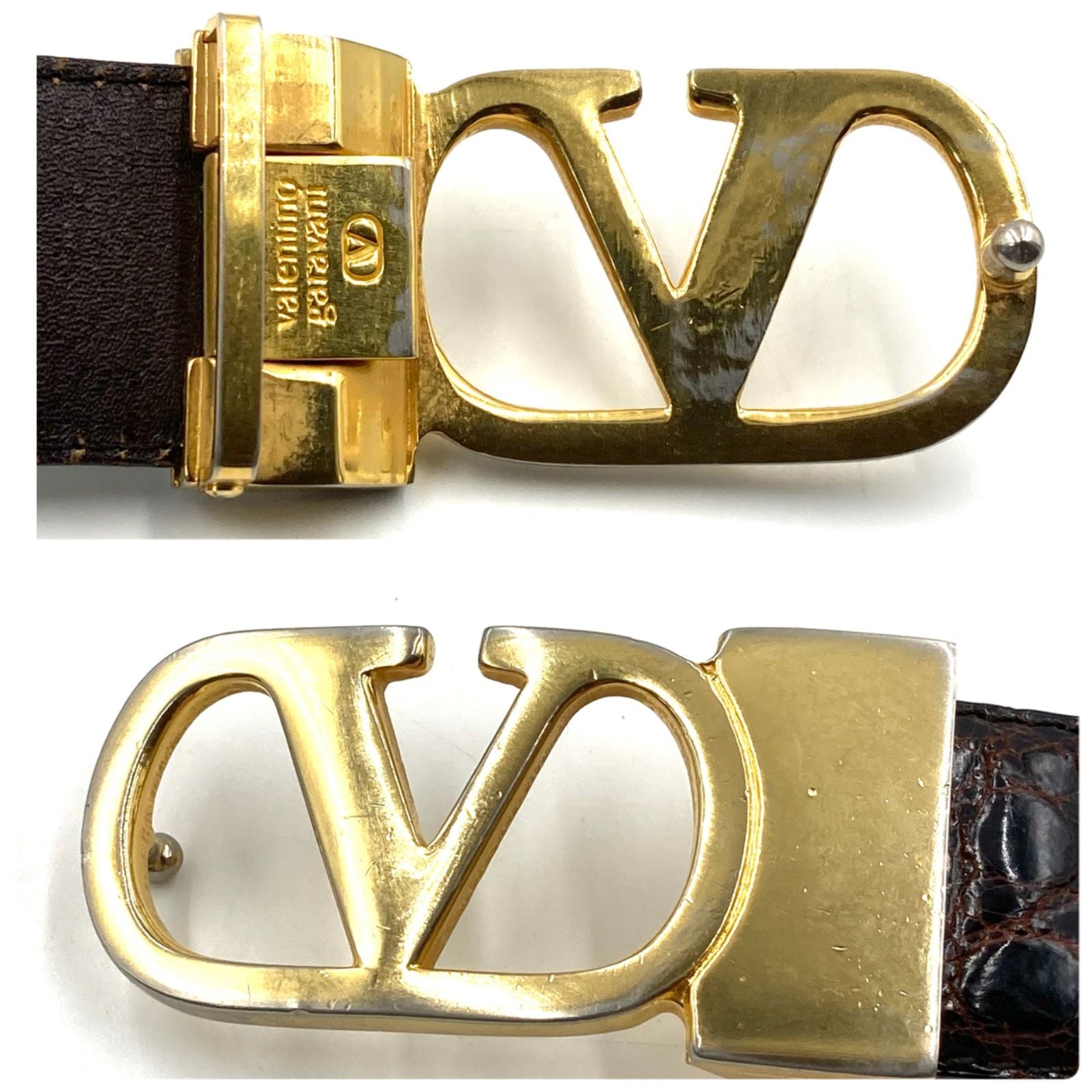 □良品□VALENTINO GARAVANI ヴァレンティノガラヴァーニ Vロゴ