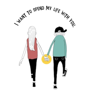 【HOMEJOE ARTWORK 】I want to spend my life  with you Tee