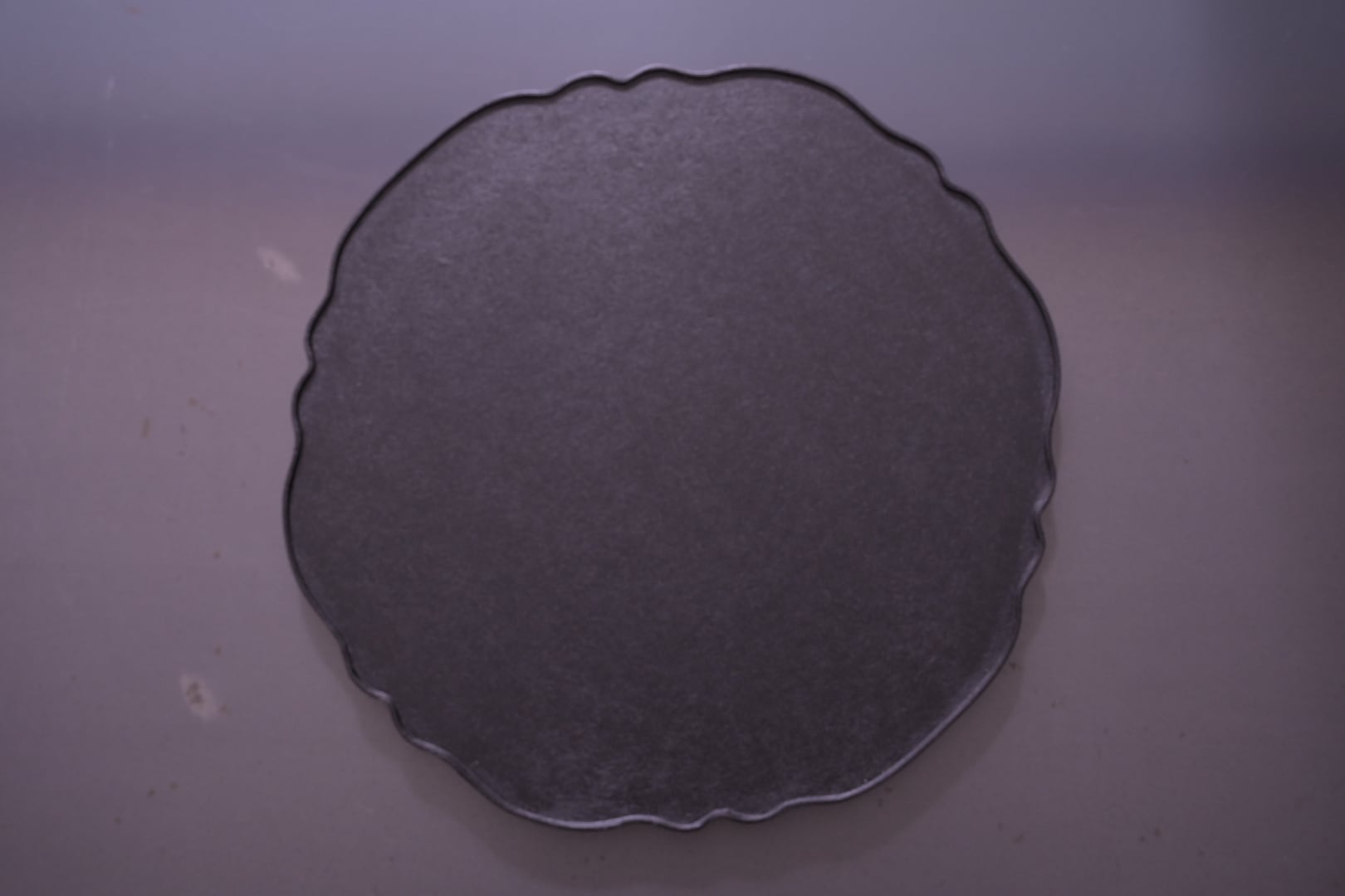 蝶野秀紀 和紙貼 輪花トレー縁 黒 LL