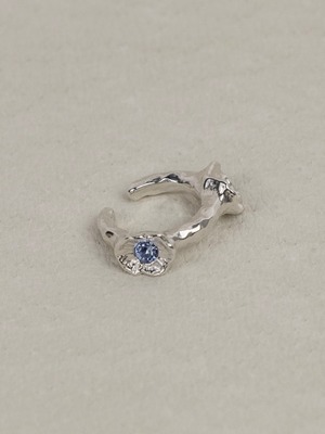 Crater ear cuff | silver925 | lake blue