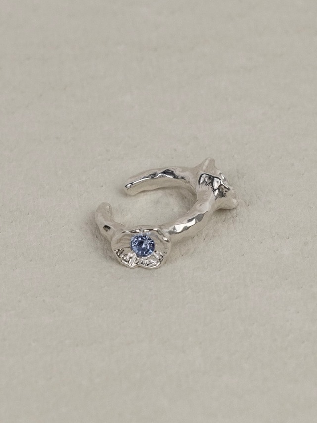 Crater ear cuff | silver925 | lake blue