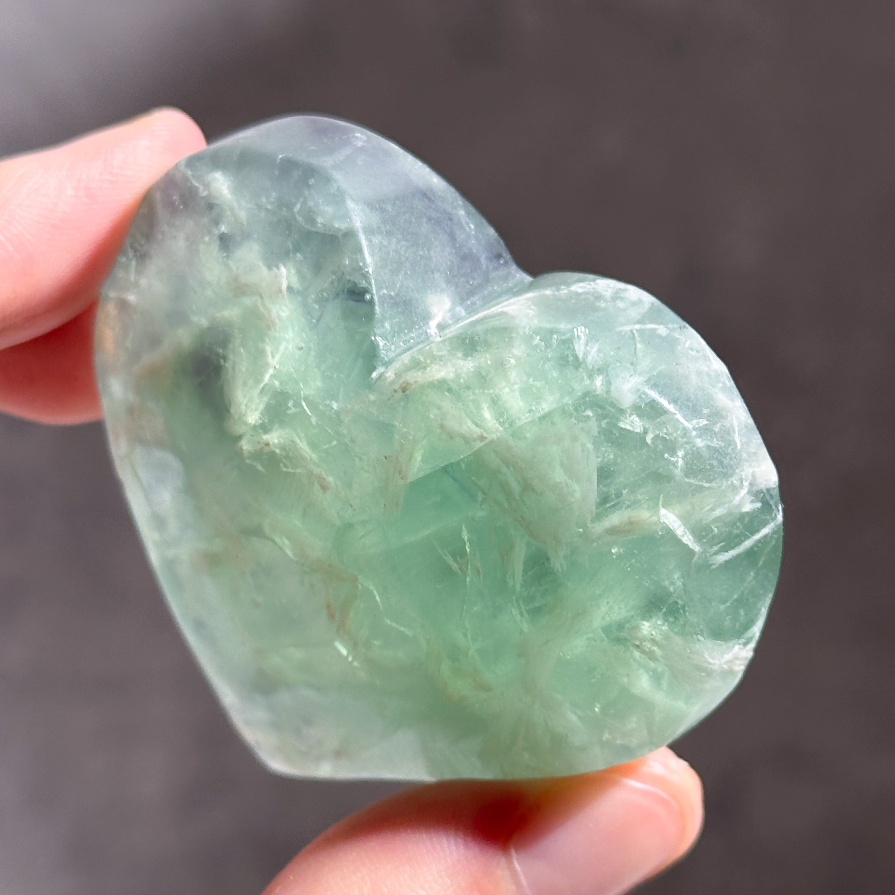 エンジェルフェザーフローライトハート 34◇ Angel Feather Fluorite