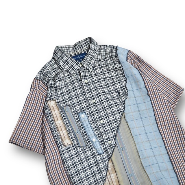 【REMAKE】半袖ドッキングプルオーバーシャツ