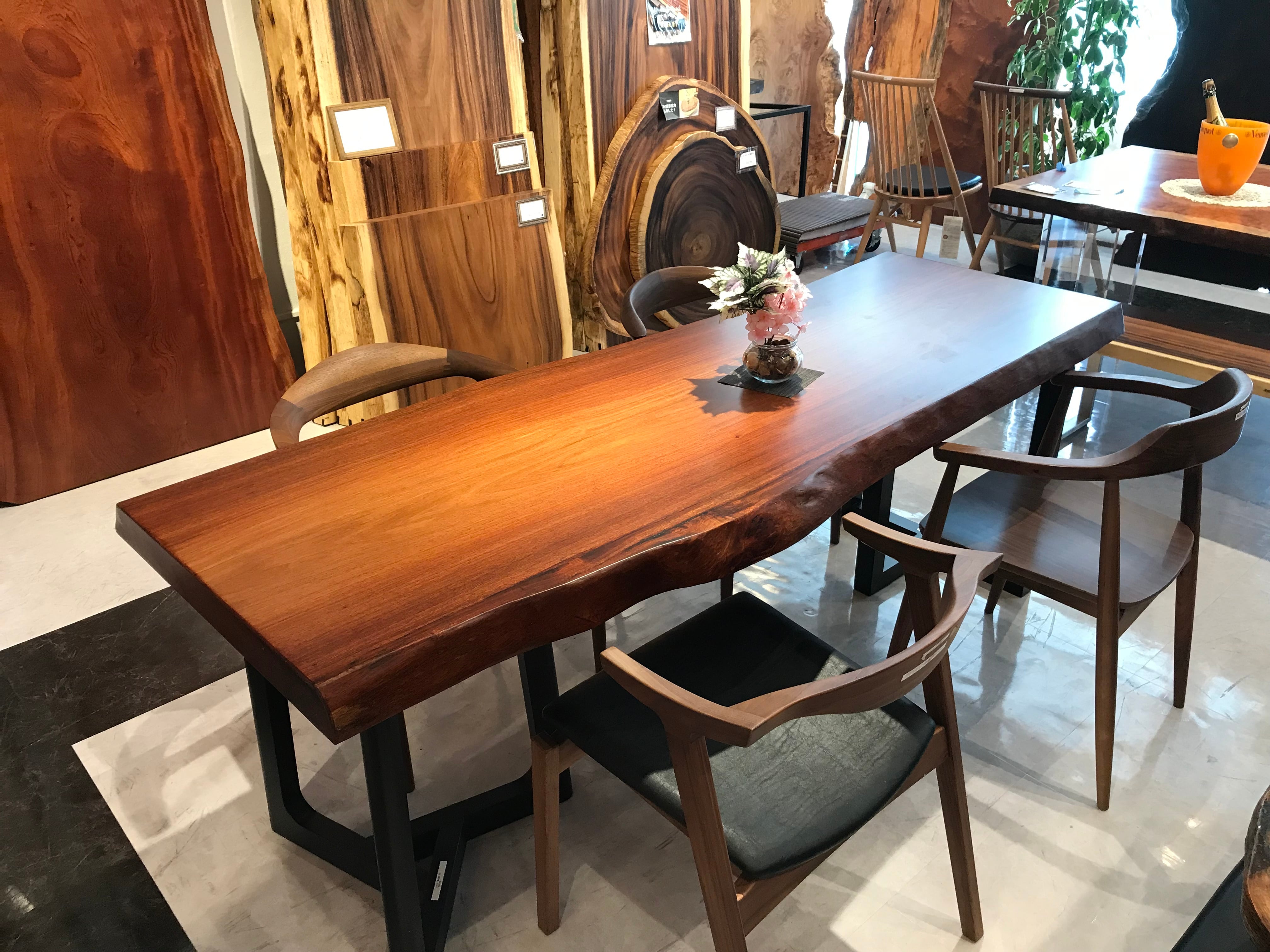 本花梨（カリン）_2000×620-630×60_横浜元町店_テーブル天板/一枚板