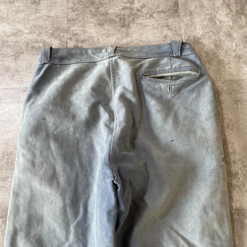 40-50s メタルボタン フェード フレンチワーク モールスキン パンツ 詳細写真11