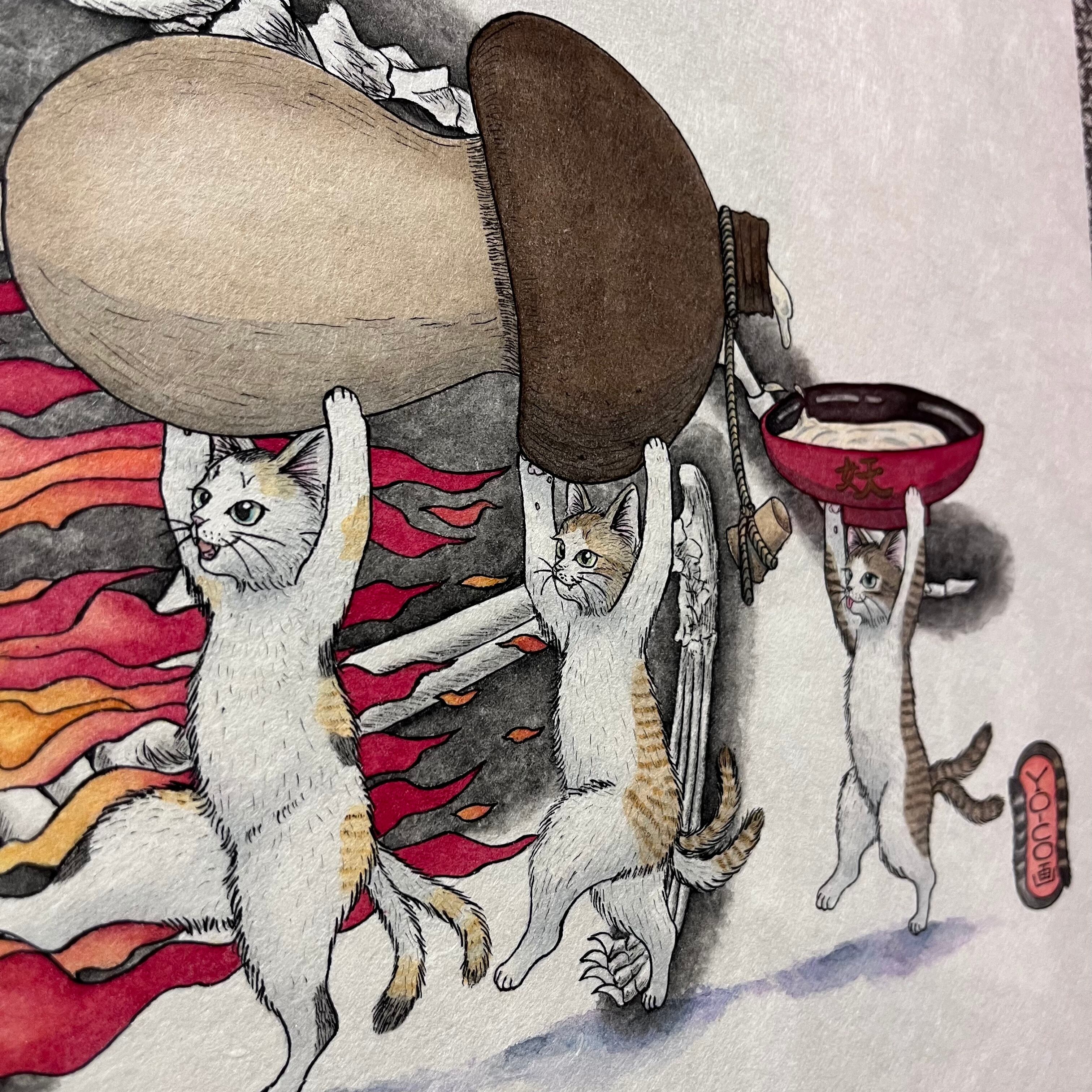 YO-CO】原画「百猫夜行」 | HOW HOUSE