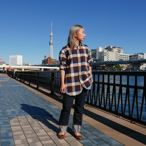 ( BROWN × BLUE ) CHIEF OFFICER CHECK SHIRTS