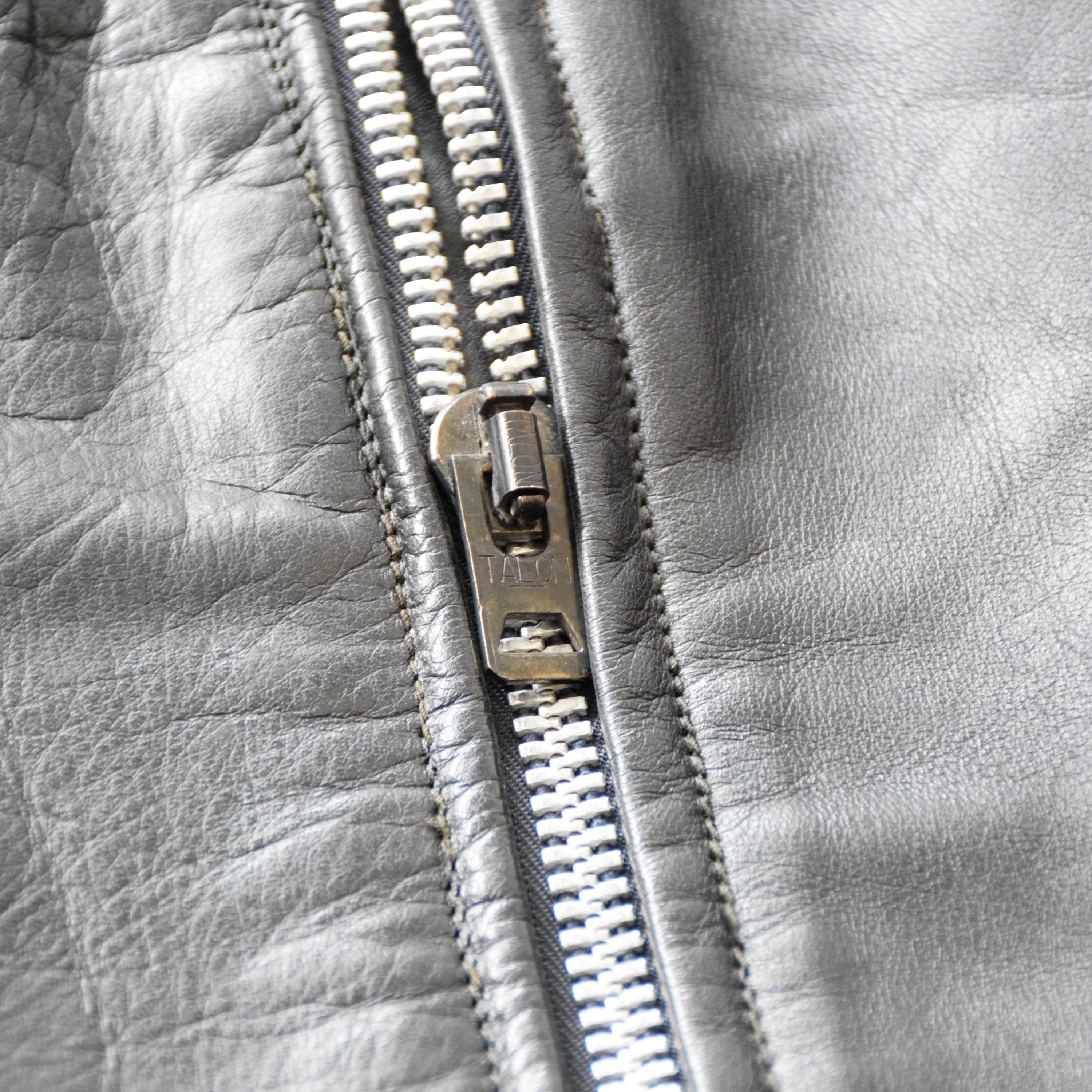 70's GENUINE LEATHER レザージャケット メンズ 40 ブラック