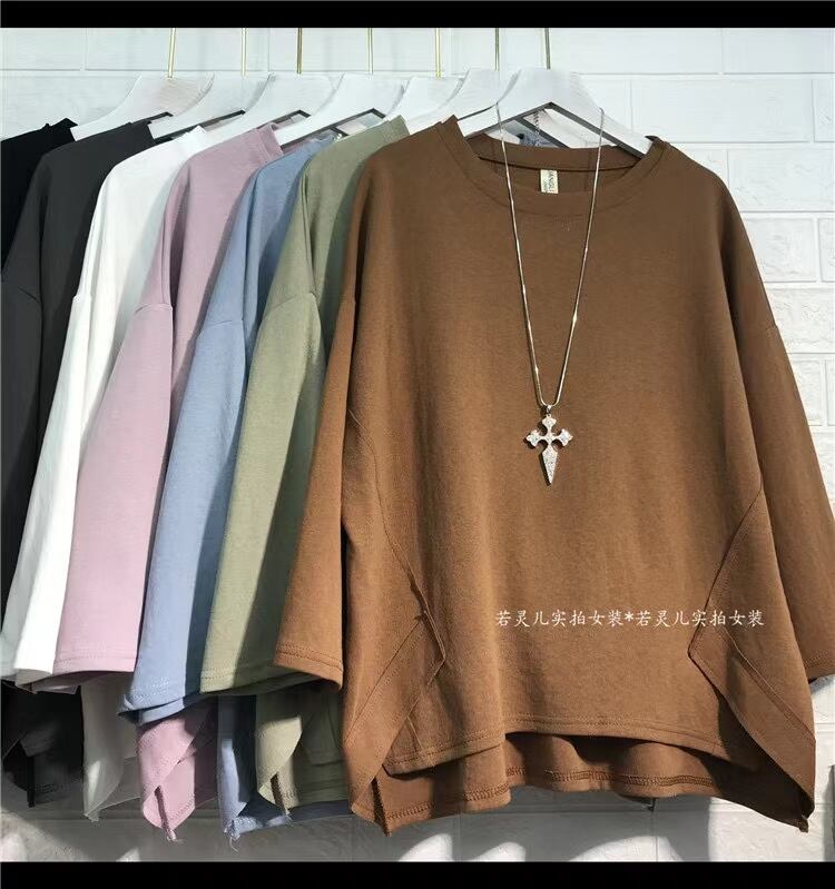 切りっぱなしデザイン クルーネックカットソー   AJ−3365-1003