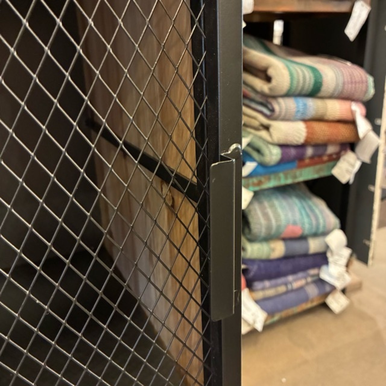 Wood＆Iron Mesh Cabinet L　ウッド＆アイアンメッシュキャビネット　L　3段　ミリタリー　収納家具　棚　リビング　寝室　ガレージ　インダストリアル