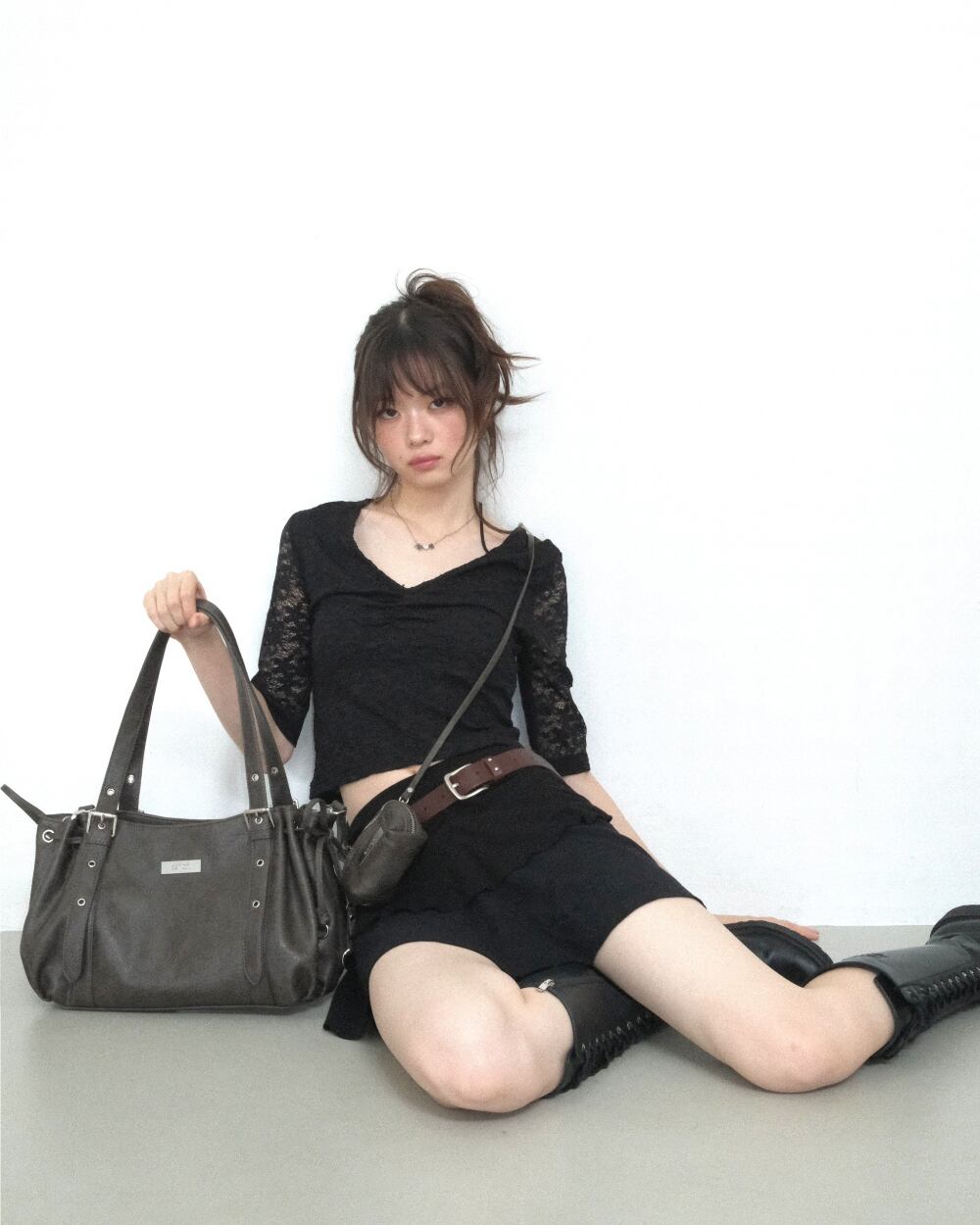 as”on] HEAVEN BAG / BROWN 正規品 韓国ブランド 韓国通販 韓国代行
