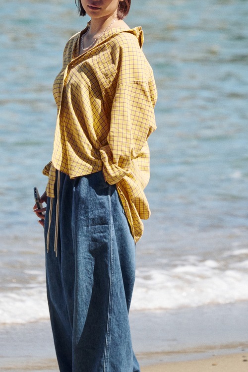 【sillage】circular pants denim damaged