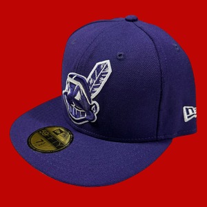 Cleveland Indians New Era 59Fifty Fitted / Purple (Gray Brim)