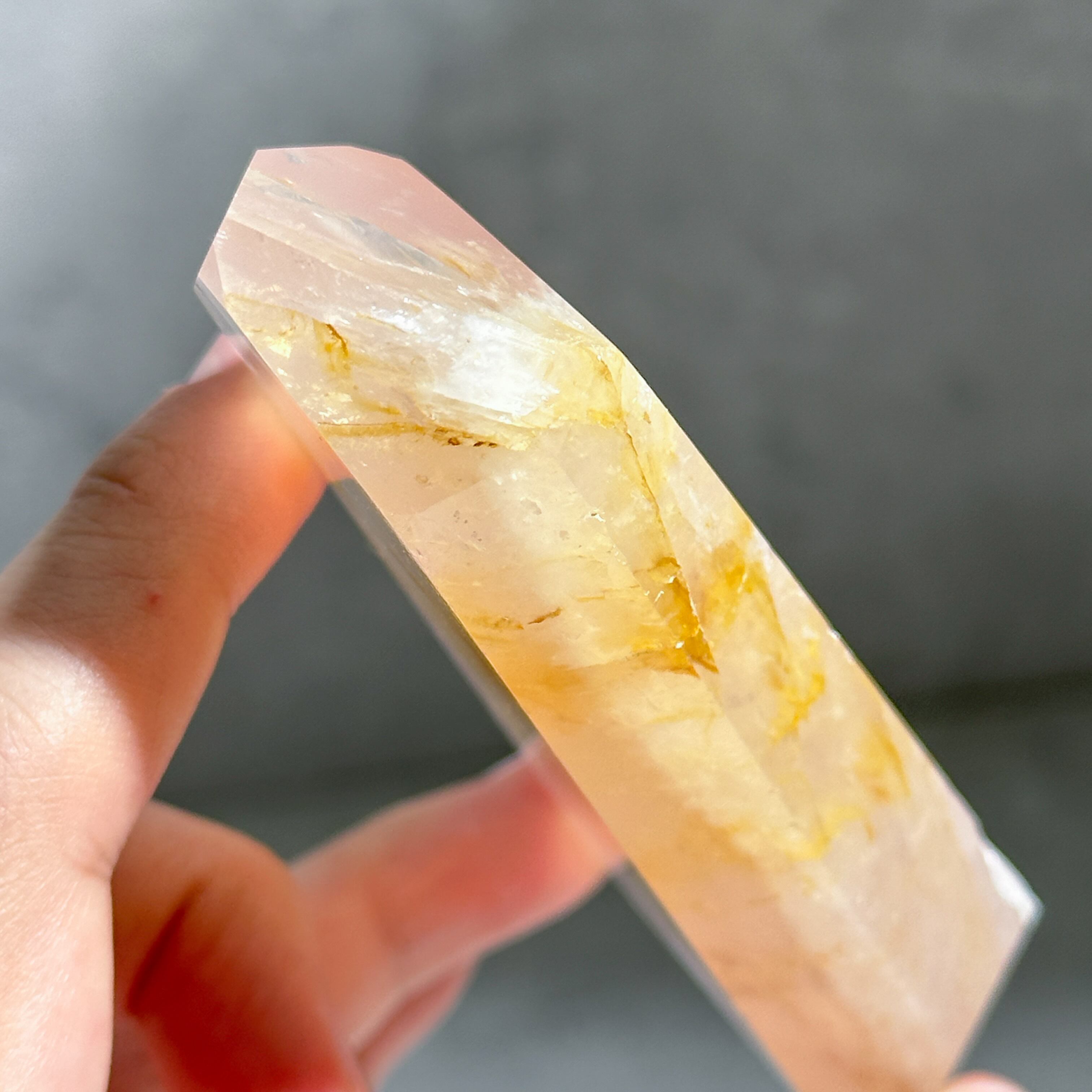 ローズクォーツ×ゴールデンヒーラー タワー73◇ Rose Quartz x Golden