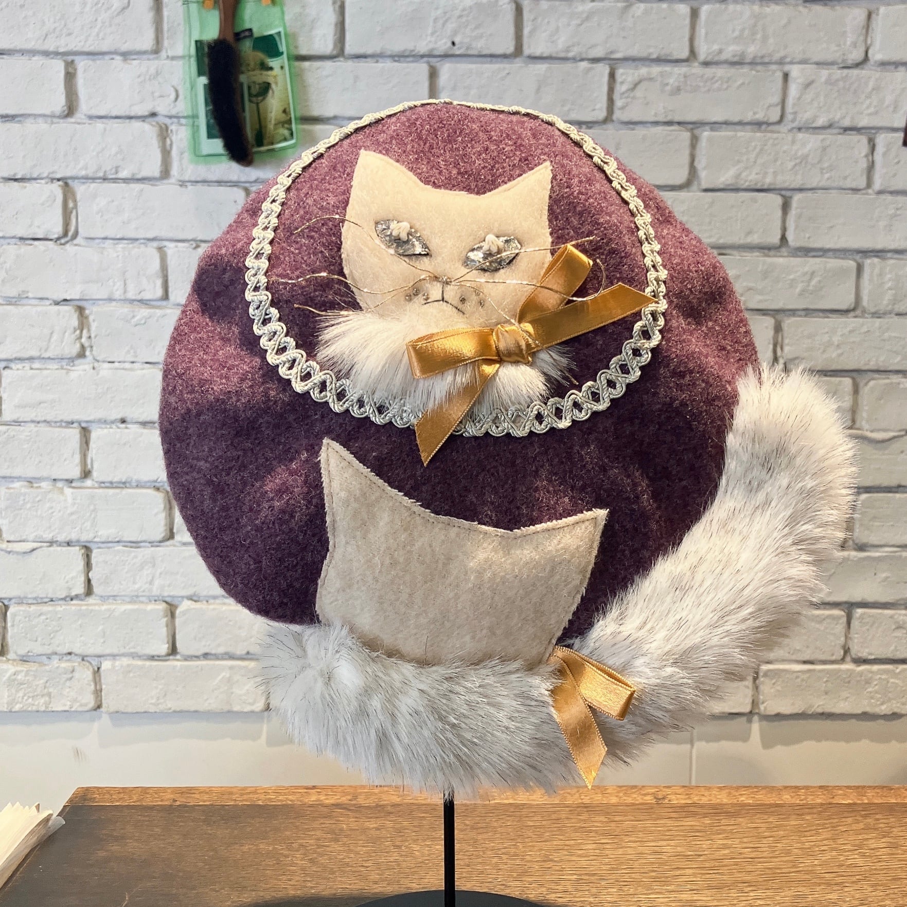 sousouベレー帽　ガラス置物　スカーフ sousouベレー帽 ガラス置物 スカーフ sousouベレー帽 ガラス置物