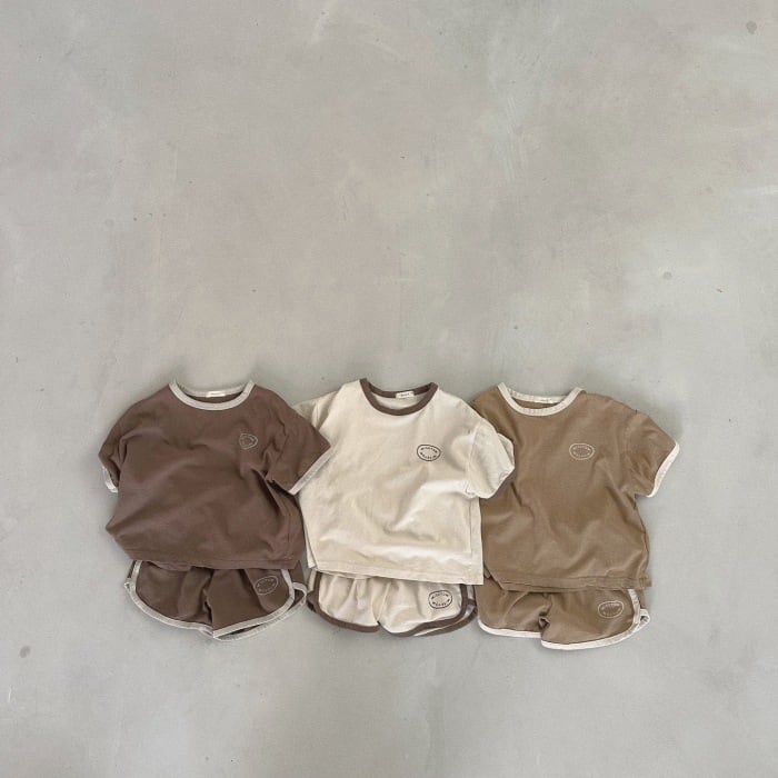 【BABY】韓国風 スポーツ半袖セットアップ