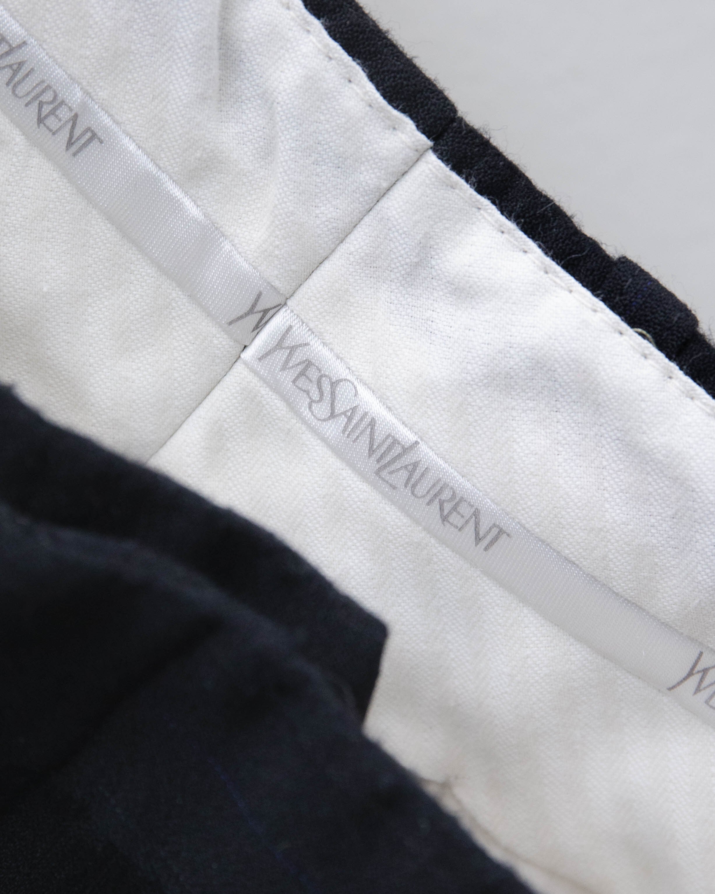 1990s Yves Saint Laurent - pinstripe tucked wide trousers | LUIK FINN