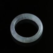 【13号】透明感あふれる 天然翡翠リングくり抜き甲丸リング A貨翡翠 jd_rg1149