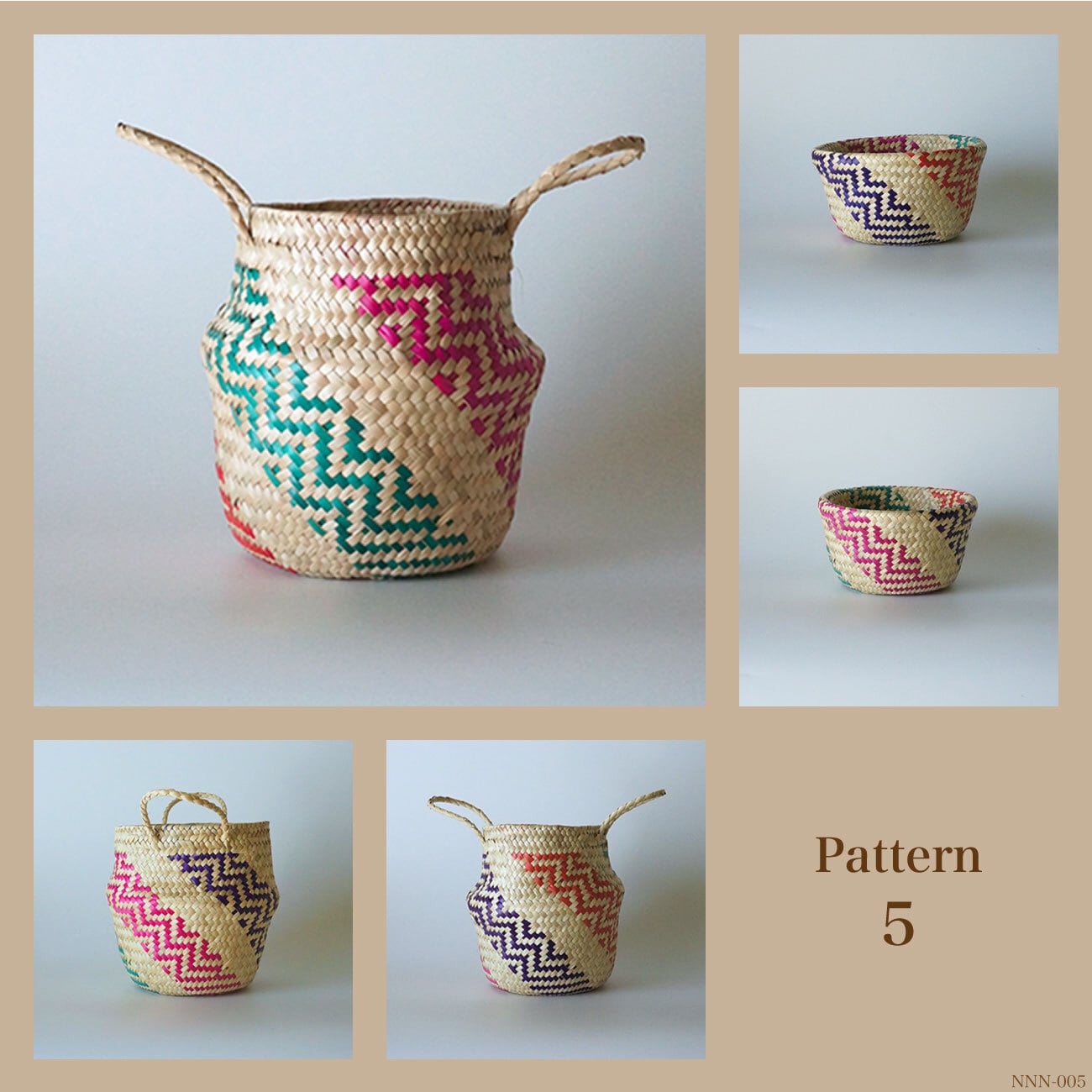 パルマ（椰子）のカゴ（S）】オアハカ州／プランターカバー／鉢カバー