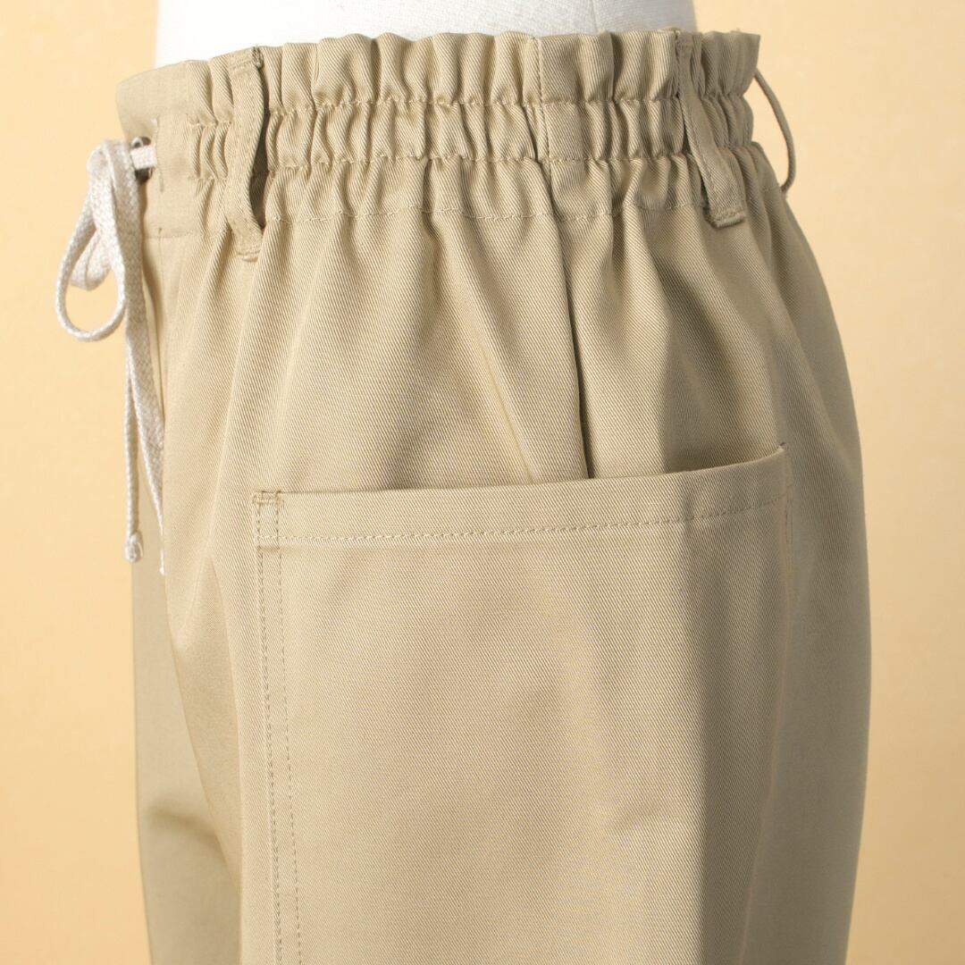 atelier naruse アトリエナルセ コットンチノWゴムバルーンパンツ・ベージュ(サイズ38)
