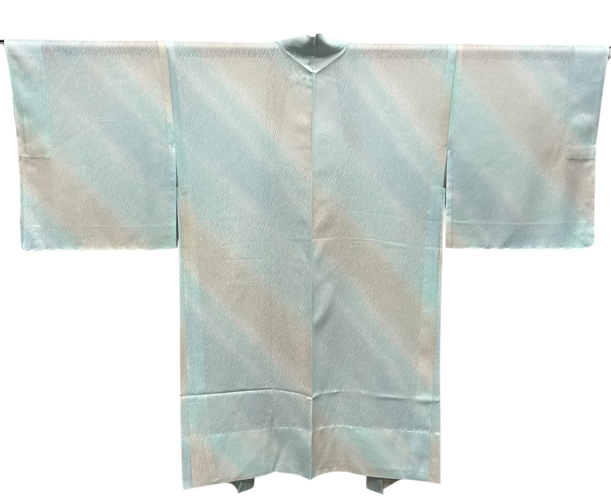 夏物 羽織 塵除けうすい瓶覗色～白橡色 紋紗 裄丈 69.5㎝ 新品 K6664