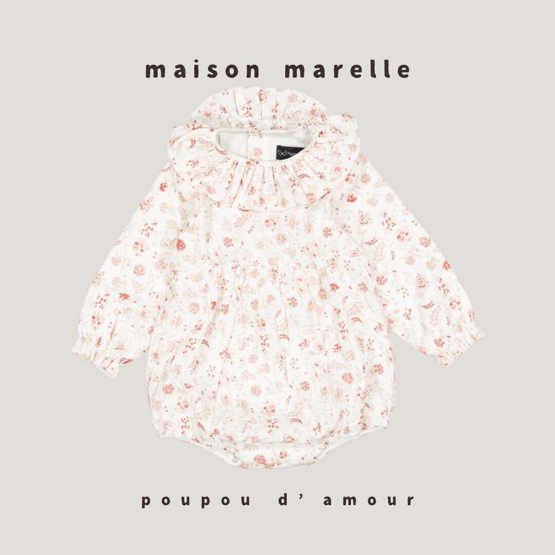 送料無料【予約】maison marelle|Romper ALMA - dusty florals(11月上旬以降入荷予定)