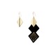 Leather & Metal Hooks - Diamond Shape Black